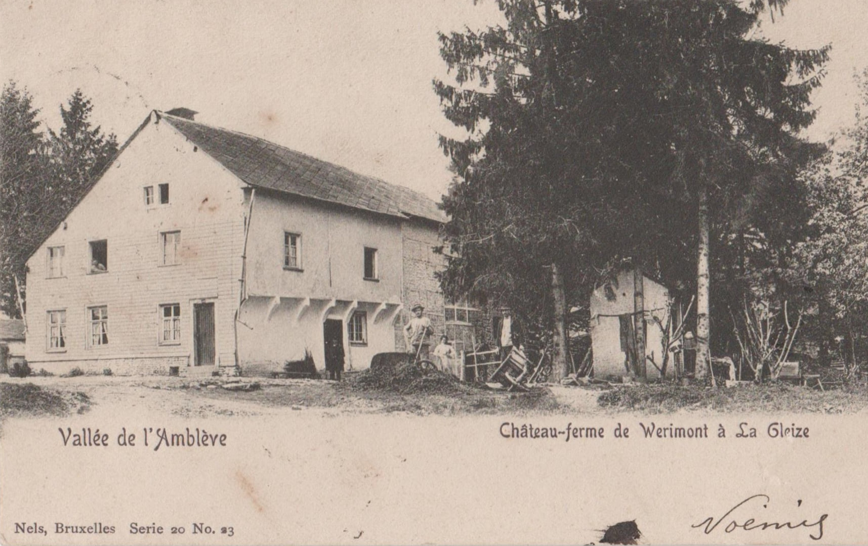 Ch&acirc;teau-ferme de W&eacute;rimont &agrave; La Gleize, pre-war postcard